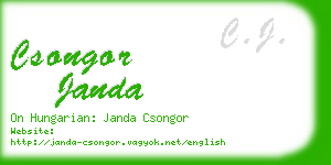 csongor janda business card